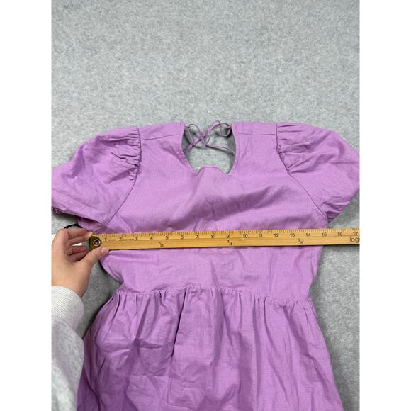 Sunday Best Womens Size 2XS Saida Mini Dress Linen Organic Cotton NWT - Picture 4 of 10